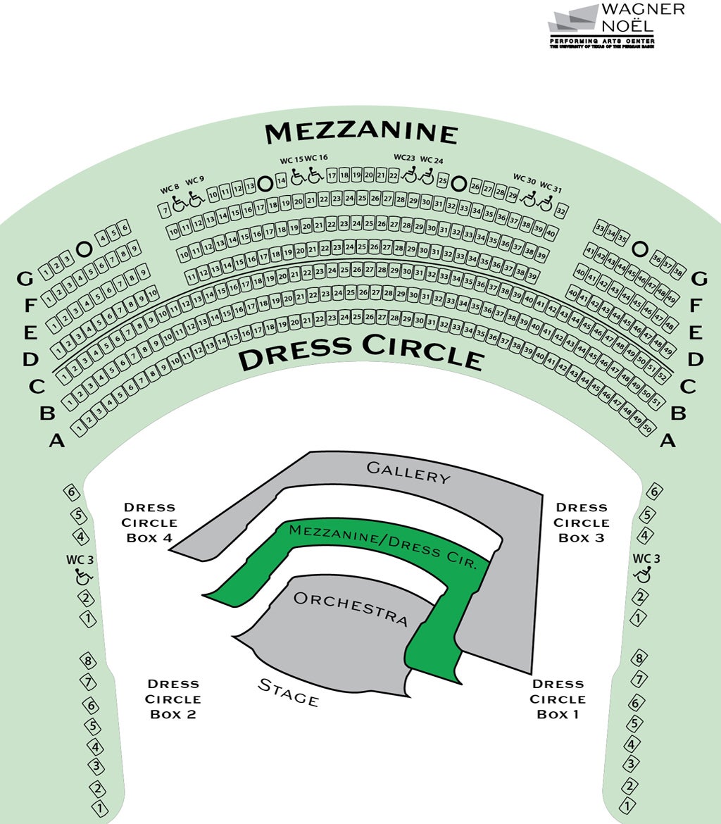 Wagner Noel Performing Arts Center Seating Chart