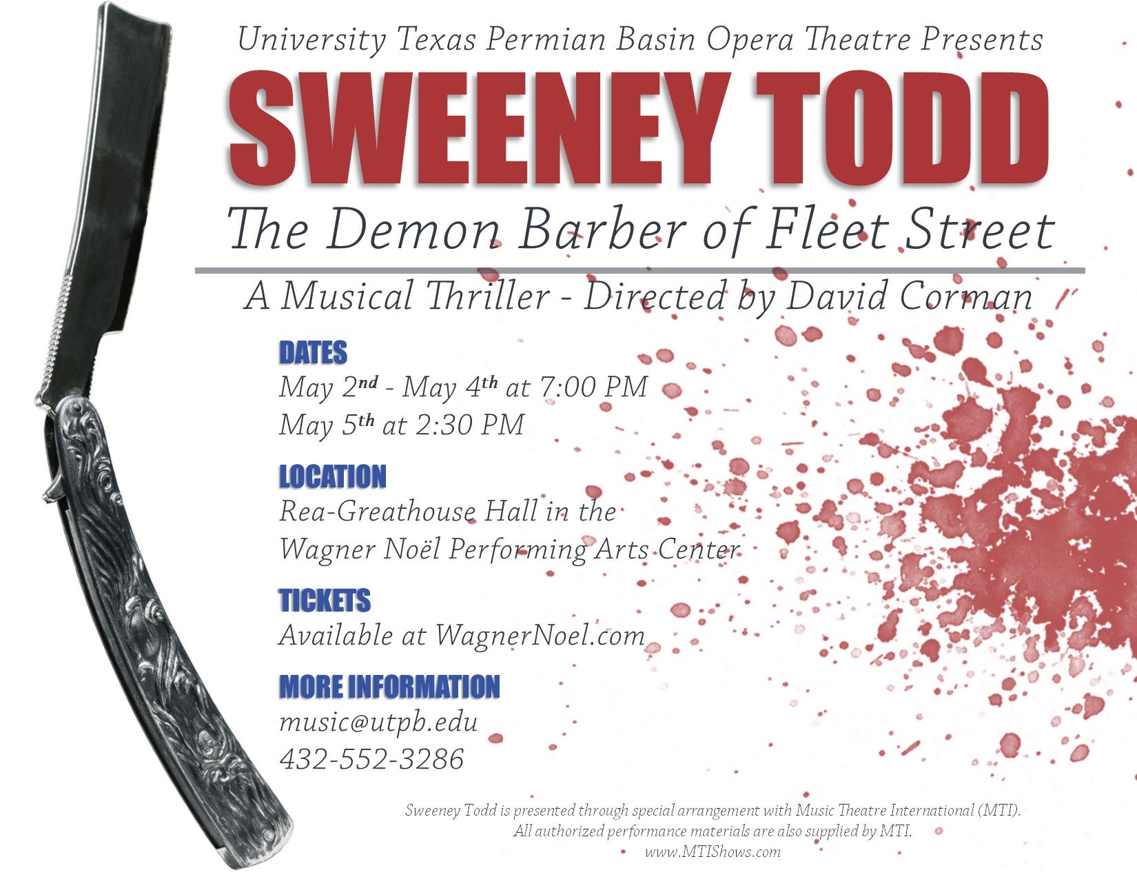 University of Texas Permian Basin Presents Sweeny Todd