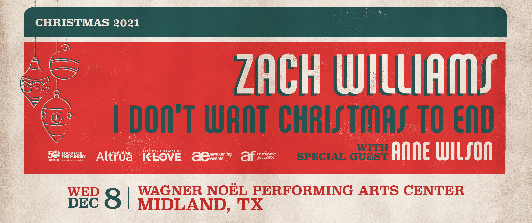 Zach Williams - I Don’t Want Christmas To End Tour